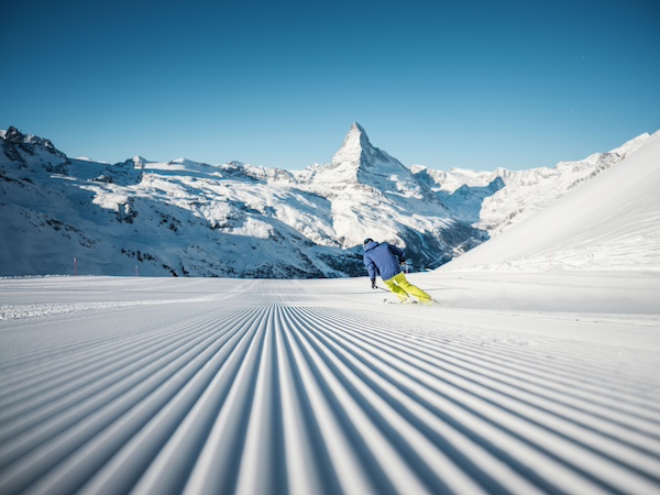 Perfekte Pisten mit Sicht aufs Matterhorn in Zermatt